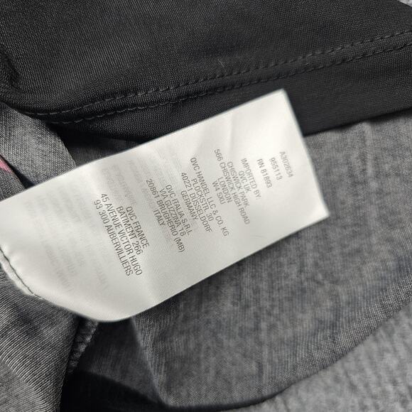 Susan Graver Shirt Womens XL Black Floral Bell Sleeve Liquid Knit Going Out - Picture 8 of 9